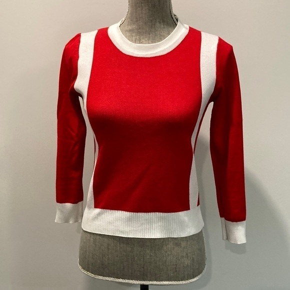 VERO Moda Red Slim Long Sleeve Top Size Medium - Picture 4 of 12